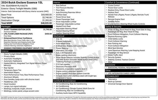 2024 Buick Enclave Essence FWD