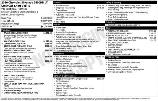 2026 Chevrolet Silverado 2500 LT