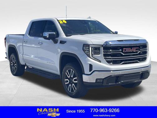 Summit White 2024 GMC Sierra 1500 SLT