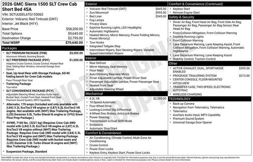 2026 GMC Sierra 1500 SLT