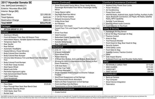 2017 Hyundai SONATA SE