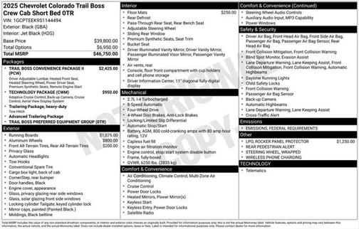 2025 Chevrolet Colorado Trail Boss