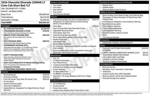 2026 Chevrolet Silverado 2500 LT