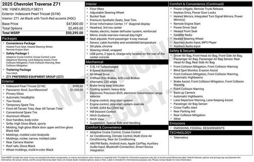 2025 Chevrolet Traverse AWD Z71