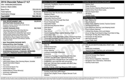 2016 Chevrolet Tahoe LT