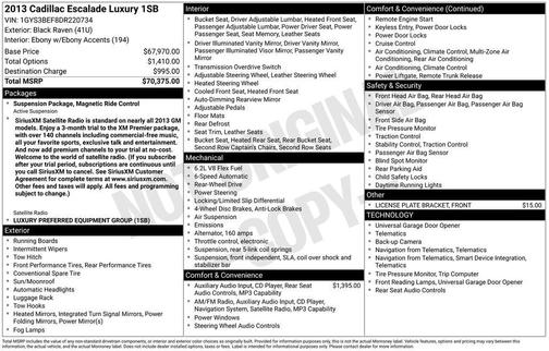 2013 Cadillac Escalade Luxury