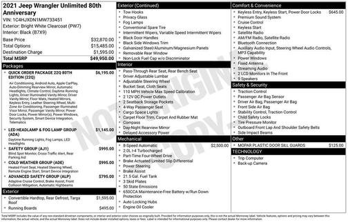 2021 Jeep Wrangler Unlimited Sport