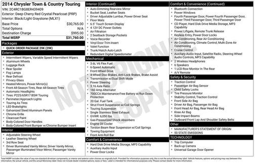 2014 Chrysler Town & Country Touring