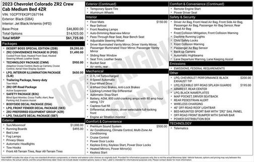 2023 Chevrolet Colorado ZR2
