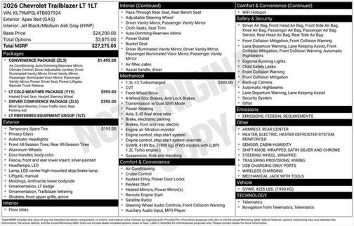 2026 Chevrolet Trailblazer LT