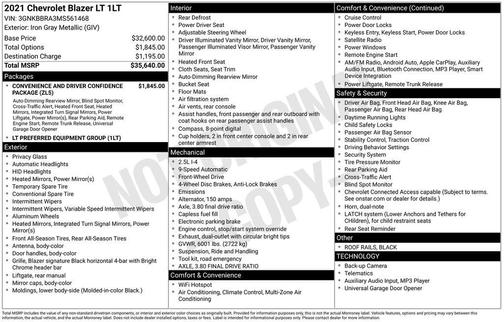 Iron Gray Metallic 2021 Chevrolet Blazer 1LT