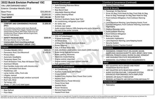 2022 Buick Envision AWD Preferred