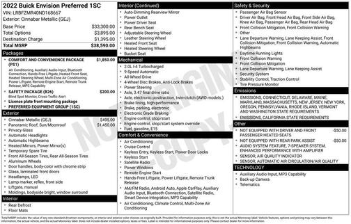 2022 Buick Envision AWD Preferred