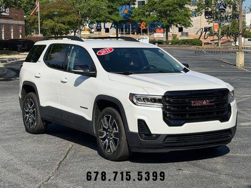 White Frost Tricoat 2021 GMC Acadia FWD SLT