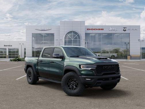 Serrano Green Metallic 2026 RAM 1500 RHO Crew Cab 4x4 5'7' Box