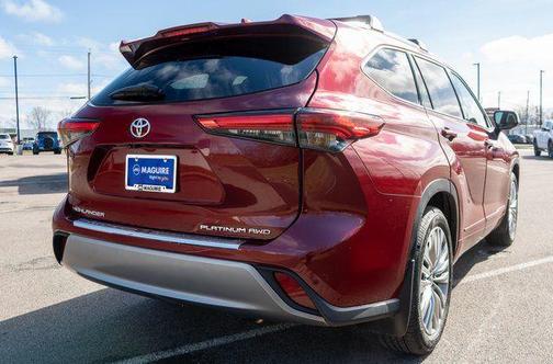 Red 2023 Toyota Highlander Platinum