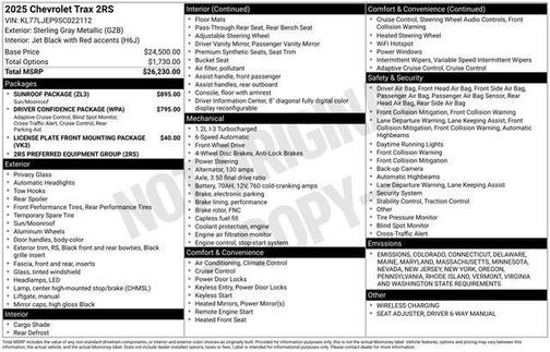 2025 Chevrolet Trax FWD 2RS