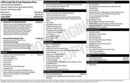 2022 Audi Q5 45 S line Premium Plus