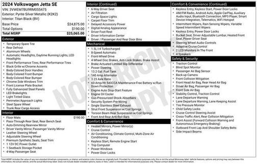 2024 Volkswagen Jetta 1.5T SE
