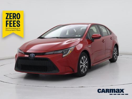 Red 2020 Toyota Corolla Hybrid LE