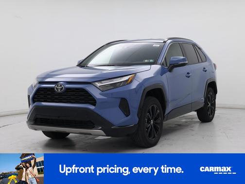 Blue 2025 Toyota RAV4 Hybrid SE