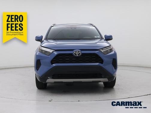 Blue 2025 Toyota RAV4 Hybrid SE