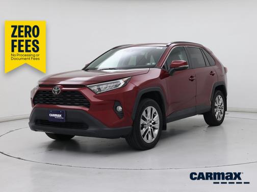 Red 2021 Toyota RAV4 XLE Premium