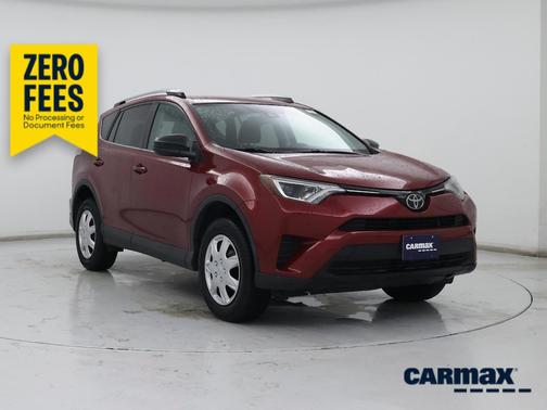 Red 2018 Toyota RAV4 LE