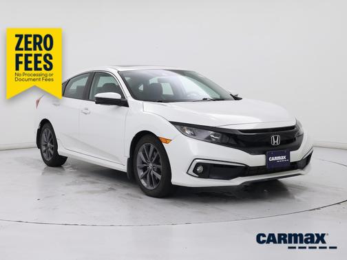 White 2019 Honda Civic EX-L