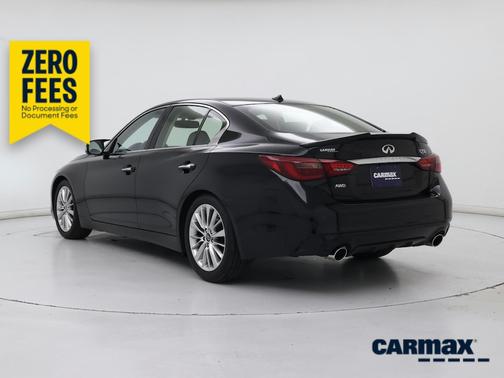 Black 2021 INFINITI Q50 Luxe