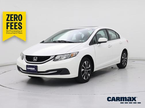 White 2015 Honda Civic EX
