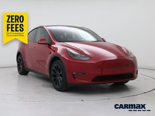 Red 2023 Tesla Model Y Long Range