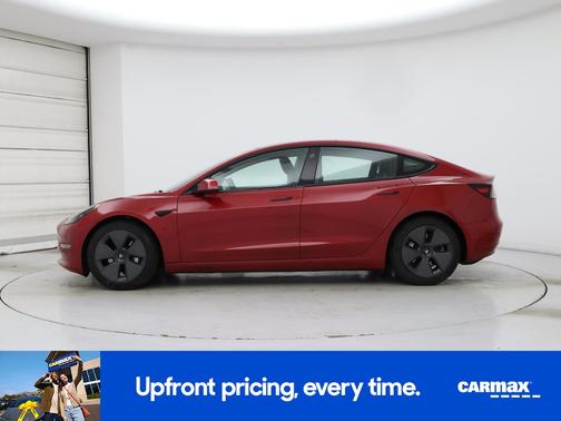 Red 2021 Tesla Model 3 Standard Range Plus