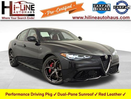 Vulcano Black Metallic 2024 Alfa Romeo Giulia Ti