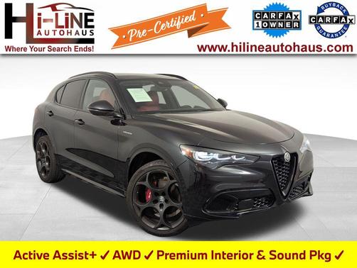Vulcano Black Metallic 2024 Alfa Romeo Stelvio Veloce AWD
