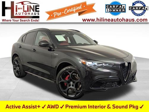 Vulcano Black Metallic 2024 Alfa Romeo Stelvio Veloce AWD