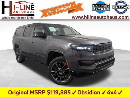 Baltic Gray Metallic Clearcoat 2024 Jeep Grand Wagoneer L Series III Obsidian 4x4