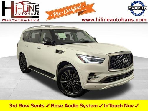 Moonstone White 2021 INFINITI QX80 PREMIUM SELECT
