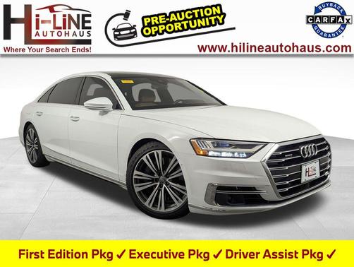 Glacier White Metallic 2019 Audi A8 L 60