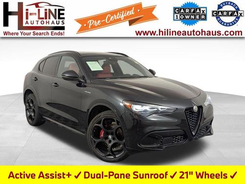 Vulcano Black Metallic 2024 Alfa Romeo Stelvio Ti