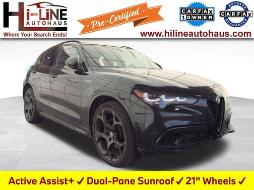 Vulcano Black Metallic 2024 Alfa Romeo Stelvio Ti