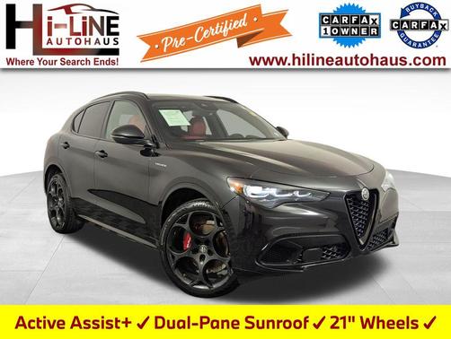 Vulcano Black Metallic 2024 Alfa Romeo Stelvio Ti