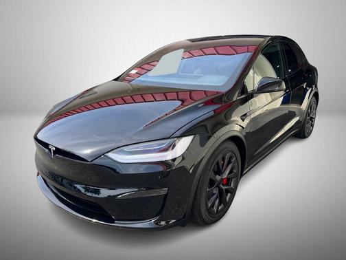 Solid Black 2023 Tesla Model X Plaid Tri Motor All-Wheel Drive