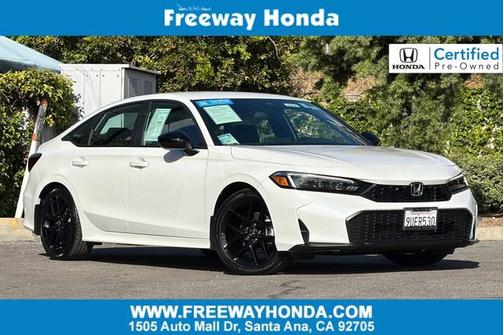 Platinum White Pearl 2025 Honda Civic