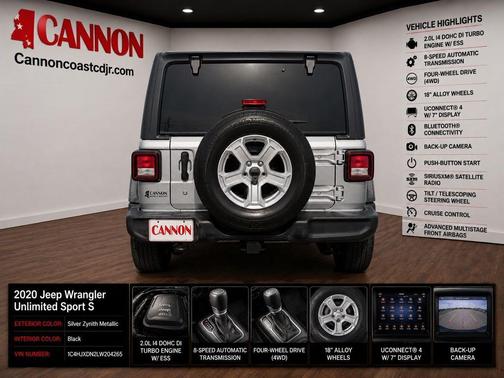 Billet Silver Metallic Clearcoat 2020 Jeep Wrangler Unlimited Sport