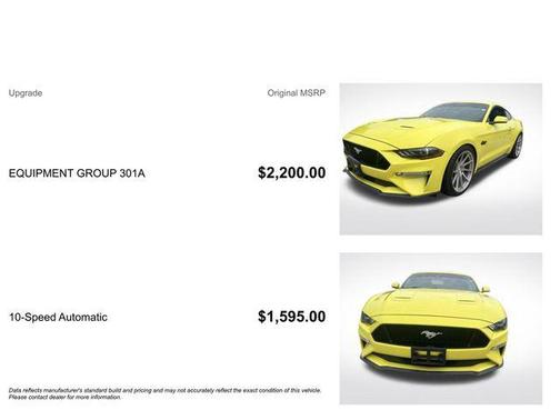Yellow 2021 Ford Mustang GT