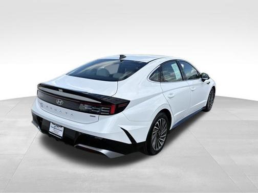 Serenity White 2025 Hyundai SONATA Hybrid SE