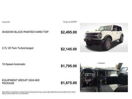 Oxford White 2025 Ford Bronco Badlands