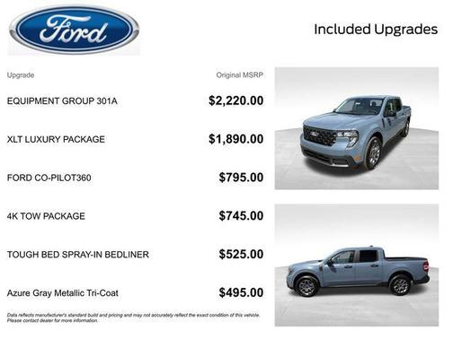 Azure Gray Metallic Tri-Coat 2026 Ford Maverick XLT