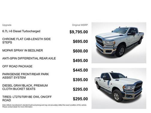 Bright White Clearcoat 2024 RAM 2500 Big Horn Crew Cab 4x4 6'4' Box